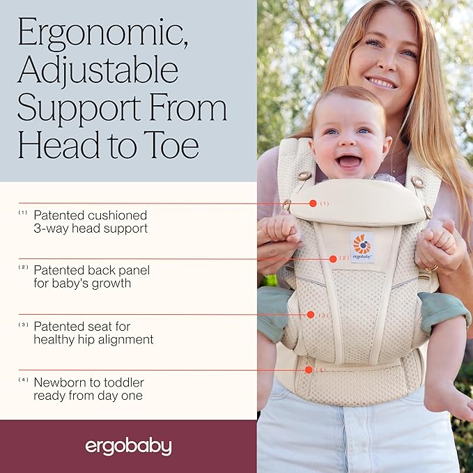 Ergobaby Omni Breeze Carrier for Newborns, from Birth to 20.4 kg