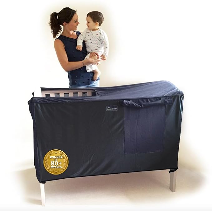 SnoozeShade Blackout Cover and Sleep Canopy for Cots/ travelcots